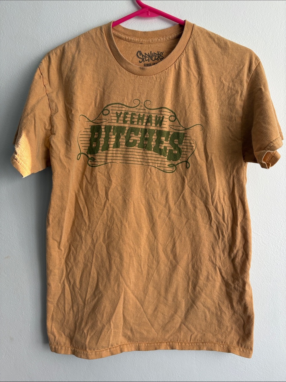 Men's Mustard Graphic Tee - 'Yeehaw Bitches'